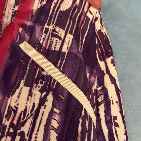 Piazza Sempione Purple Pink Multicolor graffiti Abstract Italian Designer Skirt - Picture 5 of 10